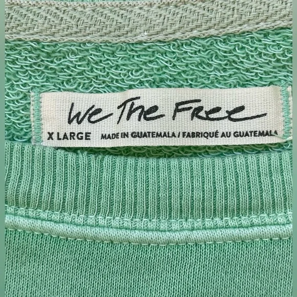 Free People We The Free Cropped Camden Sweatshirt in Meadow Size XL NEW $78.00 - Picture 7 of 16